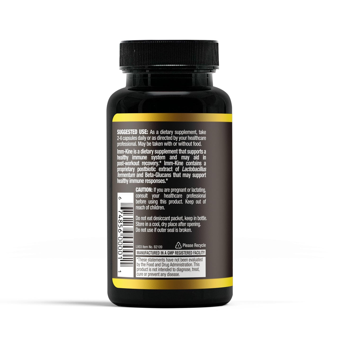 Aidan Products Imm-Kine Advanced Immune Support Supplement | MPGC Postbiotic + Beta 1-3 Glucan, 60 Capsules