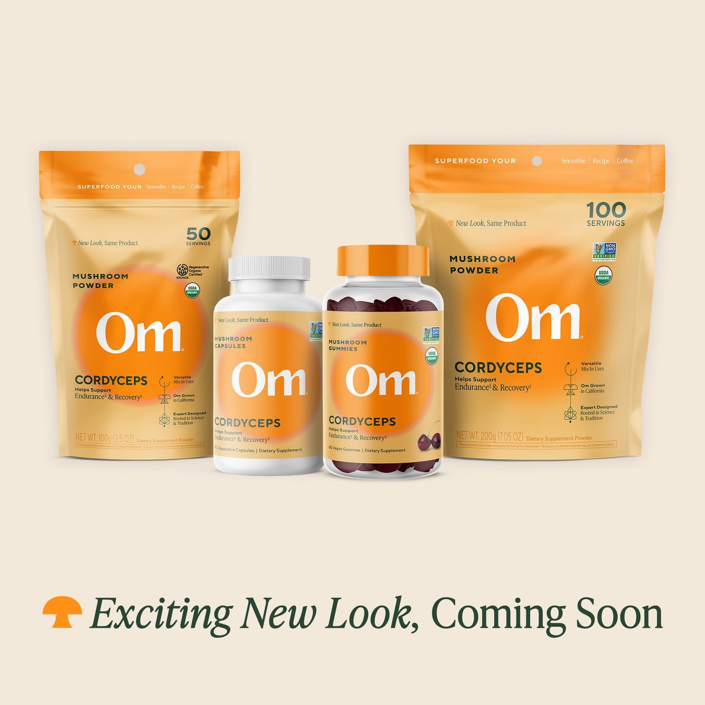 OM Mushroom Superfood Cordyceps Capsules – Organic Energy & Endurance (90 Count)