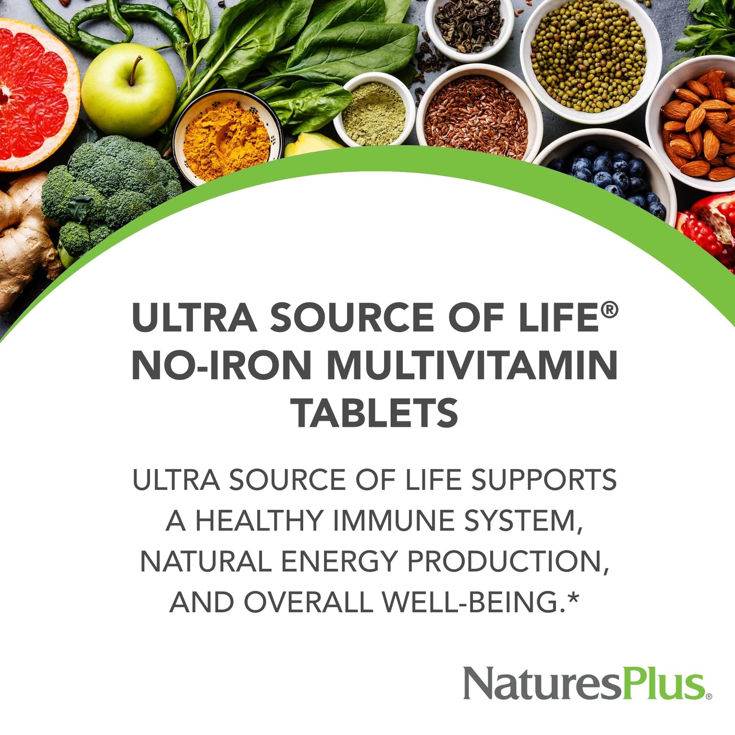 NaturesPlus Ultra Source of Life No-Iron Multivitamin - 180 Tablets