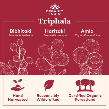 Organic India Triphala Capsules – Digestive & Immunity Support, 90 Veg Capsules