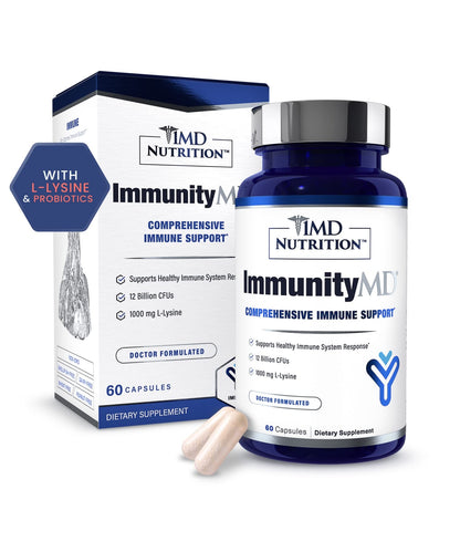 ImmunityMD Probiotic – Immune Support with Zinc & Prebiotic | 60 Capsules | 1MD Nutrition