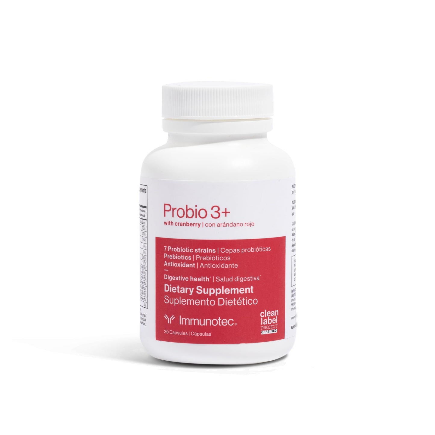 Immunotec PROBIO 3+ with Cranberry | Synbiotic Probiotic + Prebiotic
