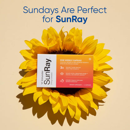 Immunotec Sunray Calcifediol 75 mcg | Once-Weekly Vitamin D, Superior Absorption