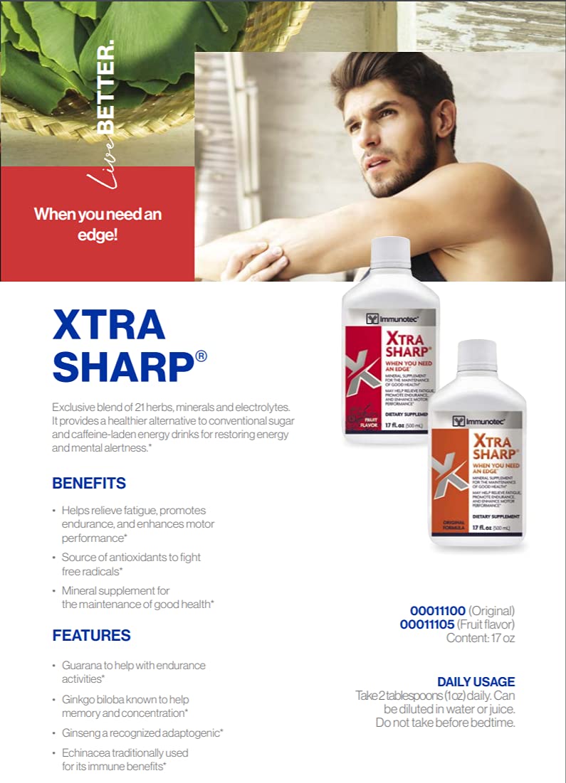 Immunotec Xtra-Sharp Fruit Flavor – Energy, Vitality & Clarity