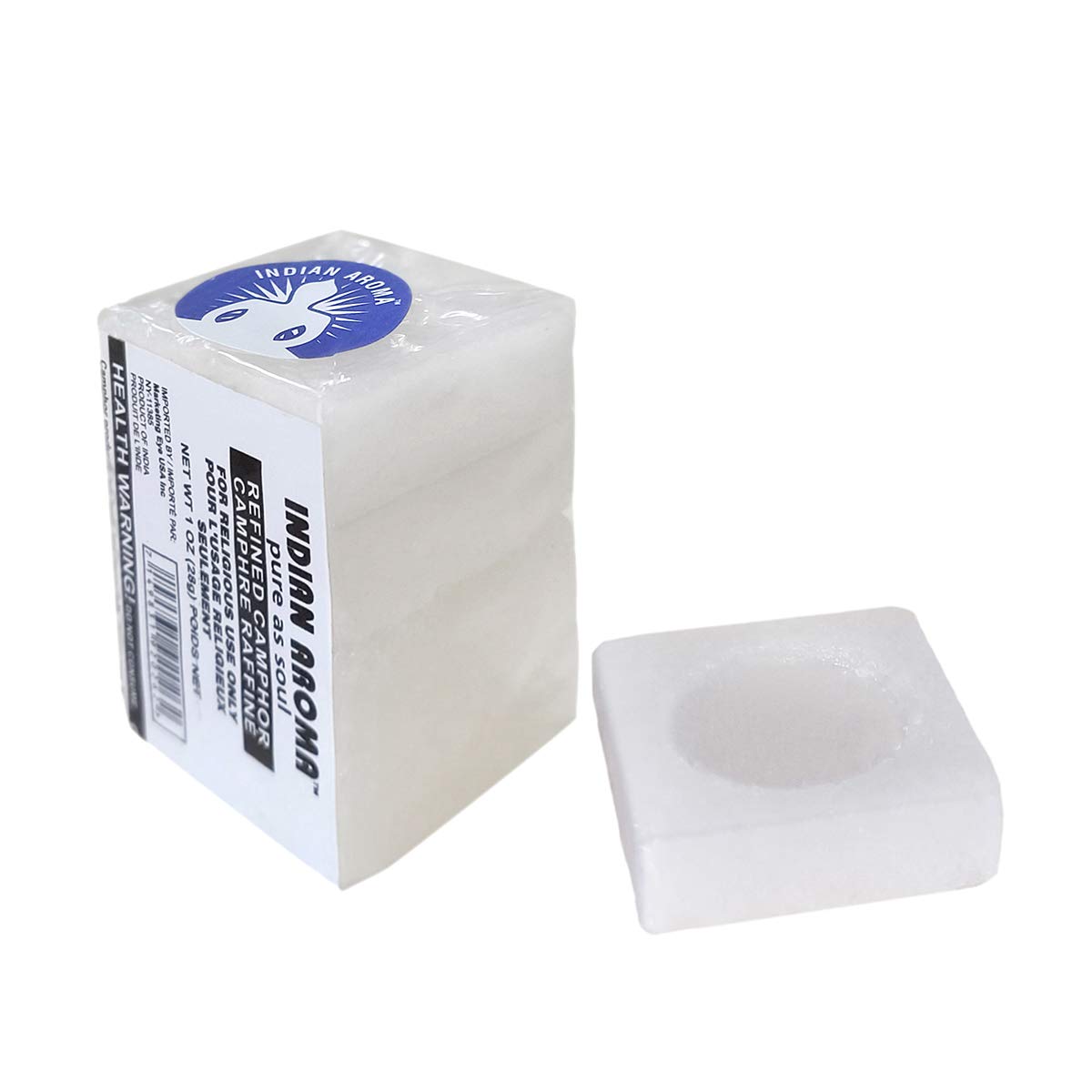Indian Aroma Refined Camphor Blocks 454g – Puja, Havan & Temple Use