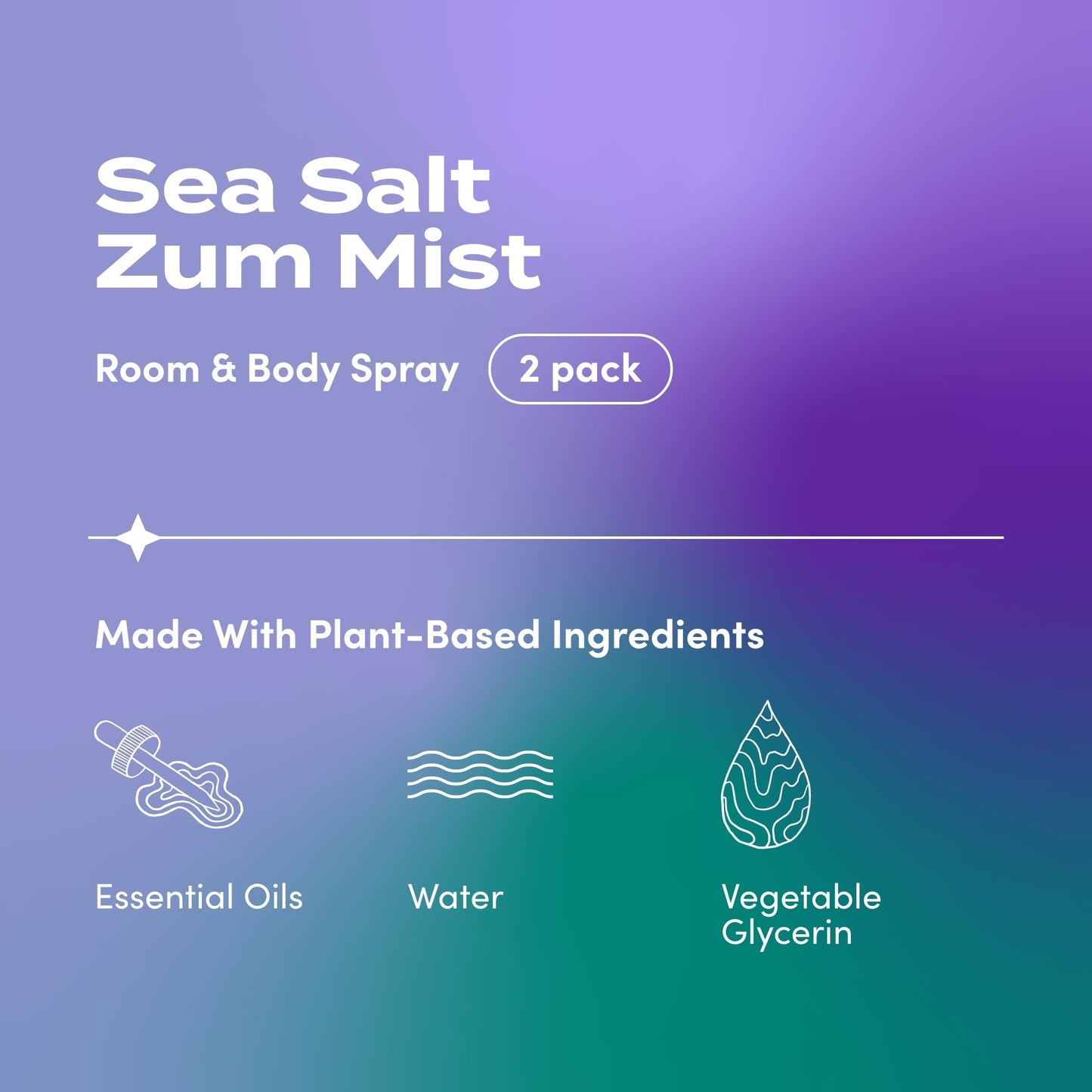 Indigo Wild Zum Mist Room & Body Spray – Sea Salt Scent, 4 oz (2 Pack)