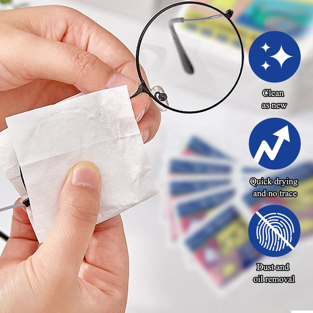 Glasses Cleaner Wipes (300 PCS) – Lens & Screen Wipes for Eyeglasses