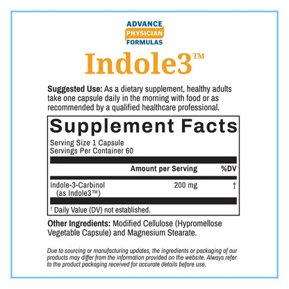 Indole-3-Carbinol 200 mg - 60 Veggie Capsules | Advance Physician Formulas