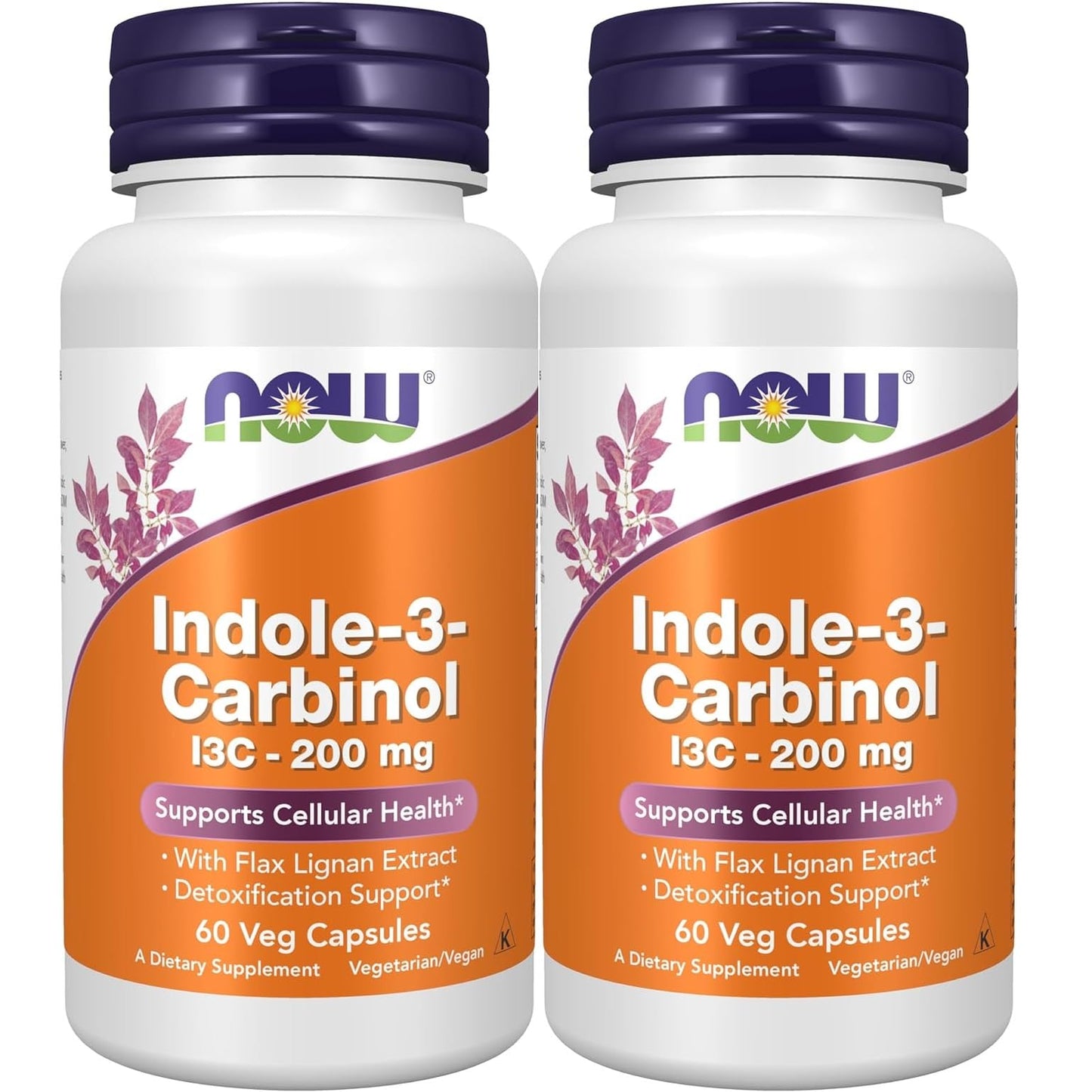 Indole-3-Carbinol (I3C) 200 mg - 120 Veg Capsules (2 Bottles)