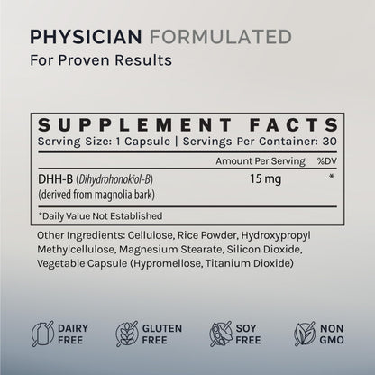 InfiniWell DHH-B Max 15mg Mood Support - 30 Caps | 20x Potent Magnolia Bark