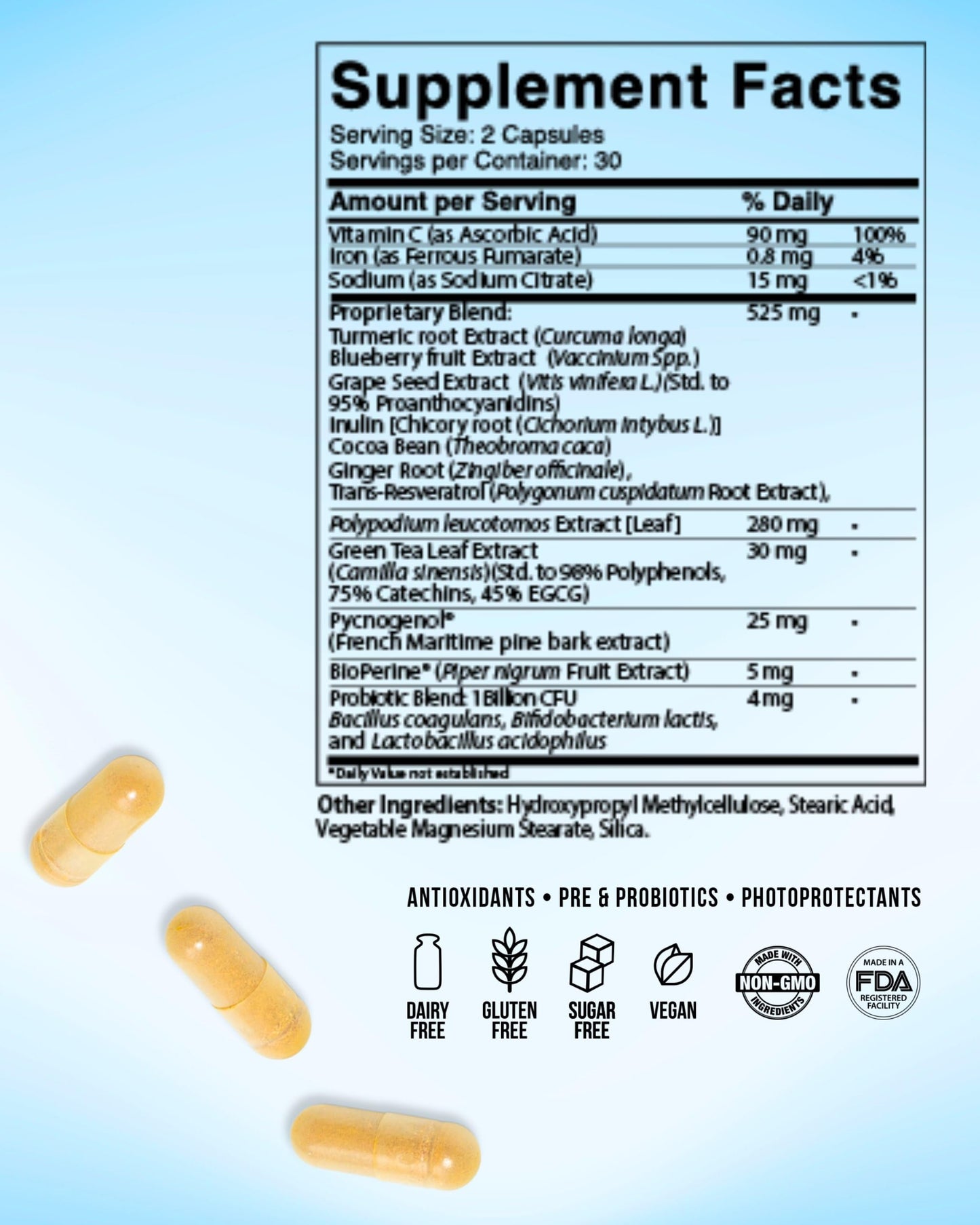 Inner Glow Age Defense Vitamins – Dermatologist & Plastic Surgeon Developed Antioxidant Formula for Photoaging and Melasma – Vegan, Gluten-Free – 60 Capsules