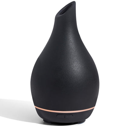 InnoGear 150ml Ceramic Essential Oil Diffuser – Handcrafted Black Vase