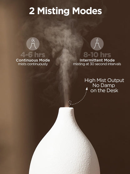 InnoGear 150ML Ceramic Oil Diffuser — Ultrasonic Mist, Auto Off, 2 Modes