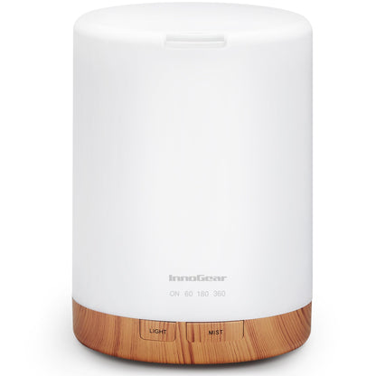 InnoGear 300ML Essential Oil Diffuser – 5-in-1 Ultrasonic, Auto-Off, Yellow