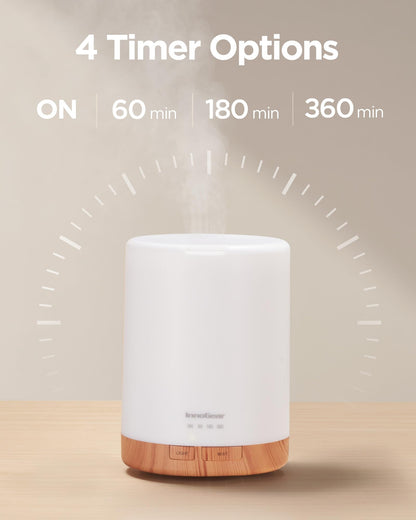 InnoGear Aromatherapy Diffuser & 8 Essential Oils Set – 300ml Ultrasonic 5-in-1 Diffuser, Yellow