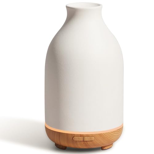InnoGear 150ml Ceramic Essential Oil Diffuser — Handcrafted Ultrasonic Cool Mist