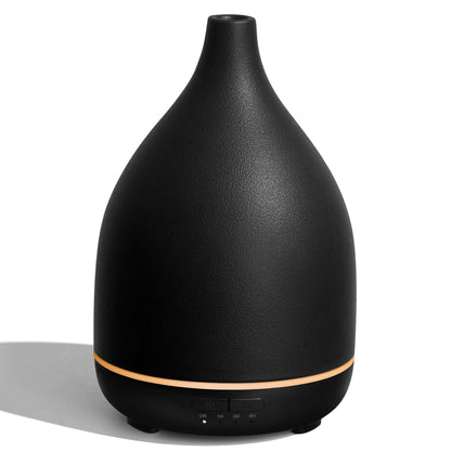 InnoGear 300ML Ceramic Oil Diffuser – Ultrasonic Aromatherapy Humidifier, 4 Timers, Auto-Off, Black