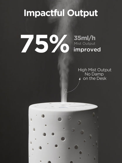 InnoGear 150ml Ceramic Ultrasonic Essential Oil Diffuser – White