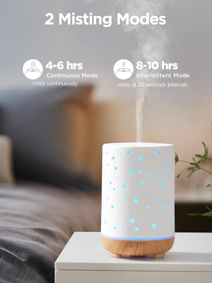 InnoGear 150ml Ceramic Ultrasonic Essential Oil Diffuser – White