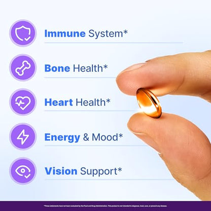 InnovixLabs Vitamin D3 K2 5000 IU + 600 mcg K2 MK4/MK7 - 60 Softgels