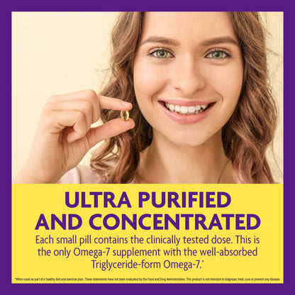 InnovixLabs Purified Omega 7 Supplement - 210 mg Palmitoleic Acid, Metabolism & Triglyceride Support, IFOS Approved, 30 Softgels