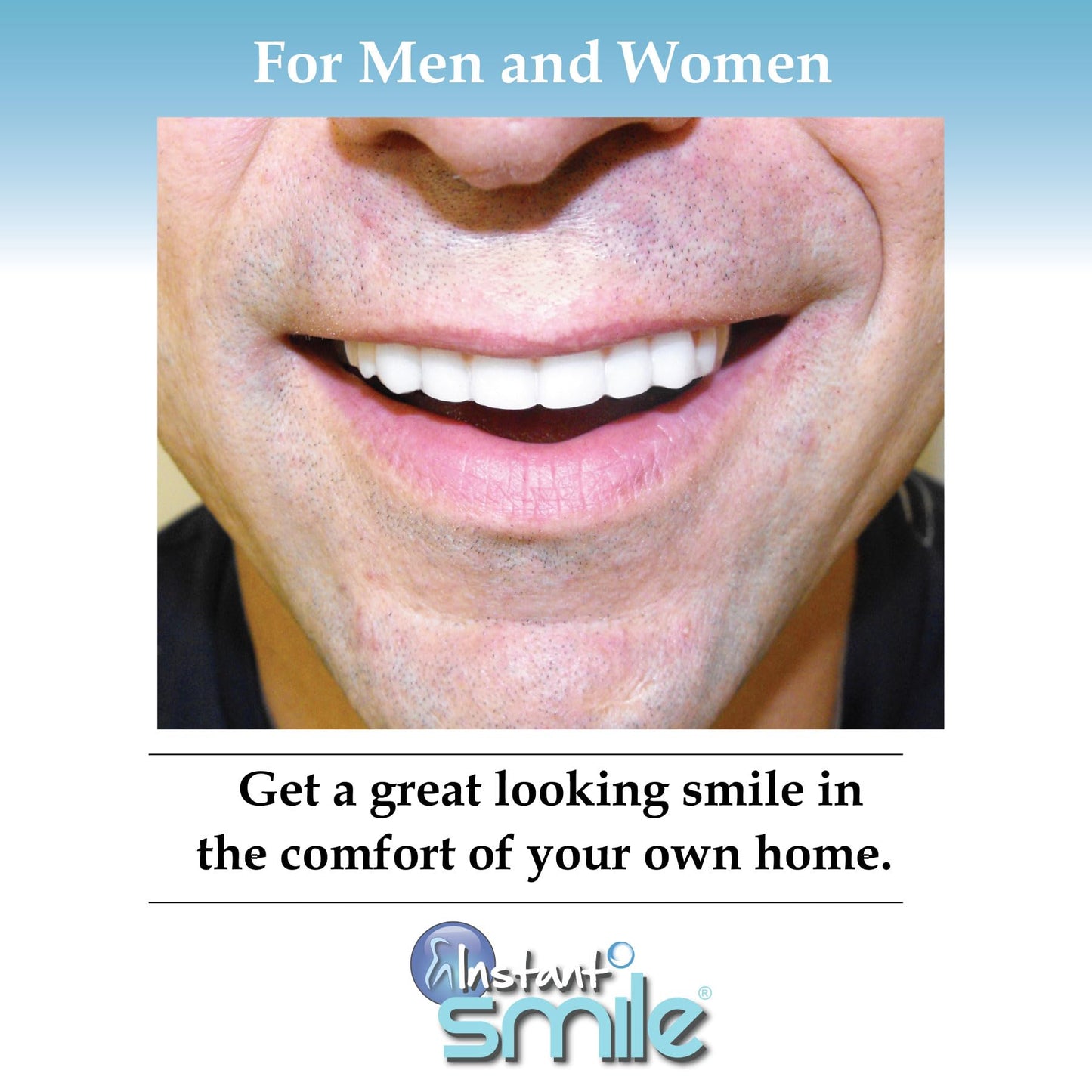 Instant Smile Comfort Fit Flex Upper Veneer - Bright Shade Cosmetic Teeth