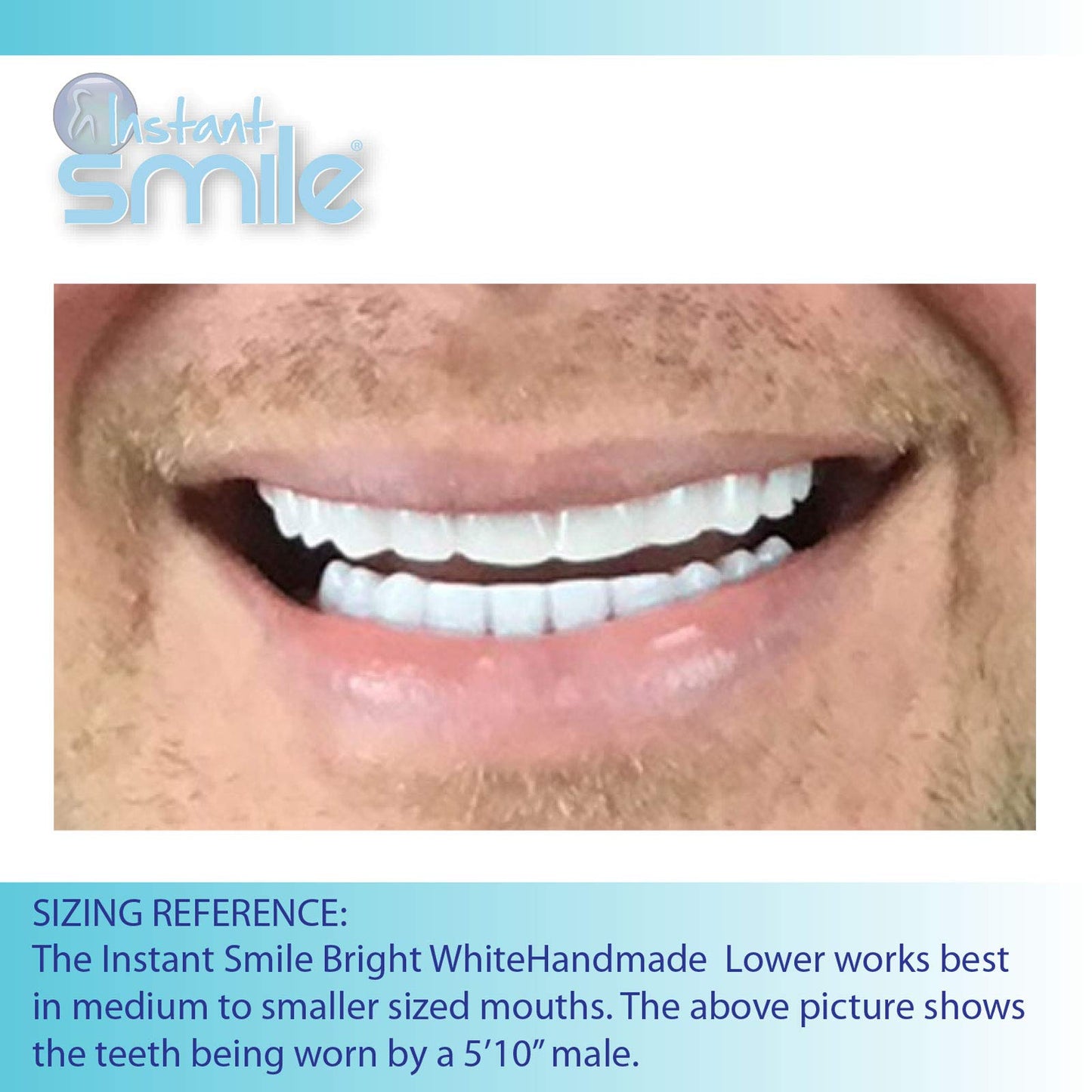 Instant Smile Handmade Bright White Lower Veneer – DIY, Safe BPA-Free