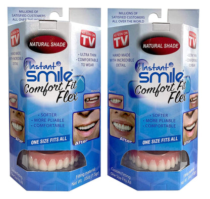 2 Pack Instant Smile Natural Shade Comfort Fit Flex Veneers – Fix Your Smile at Home in Minutes | Hand Crafted