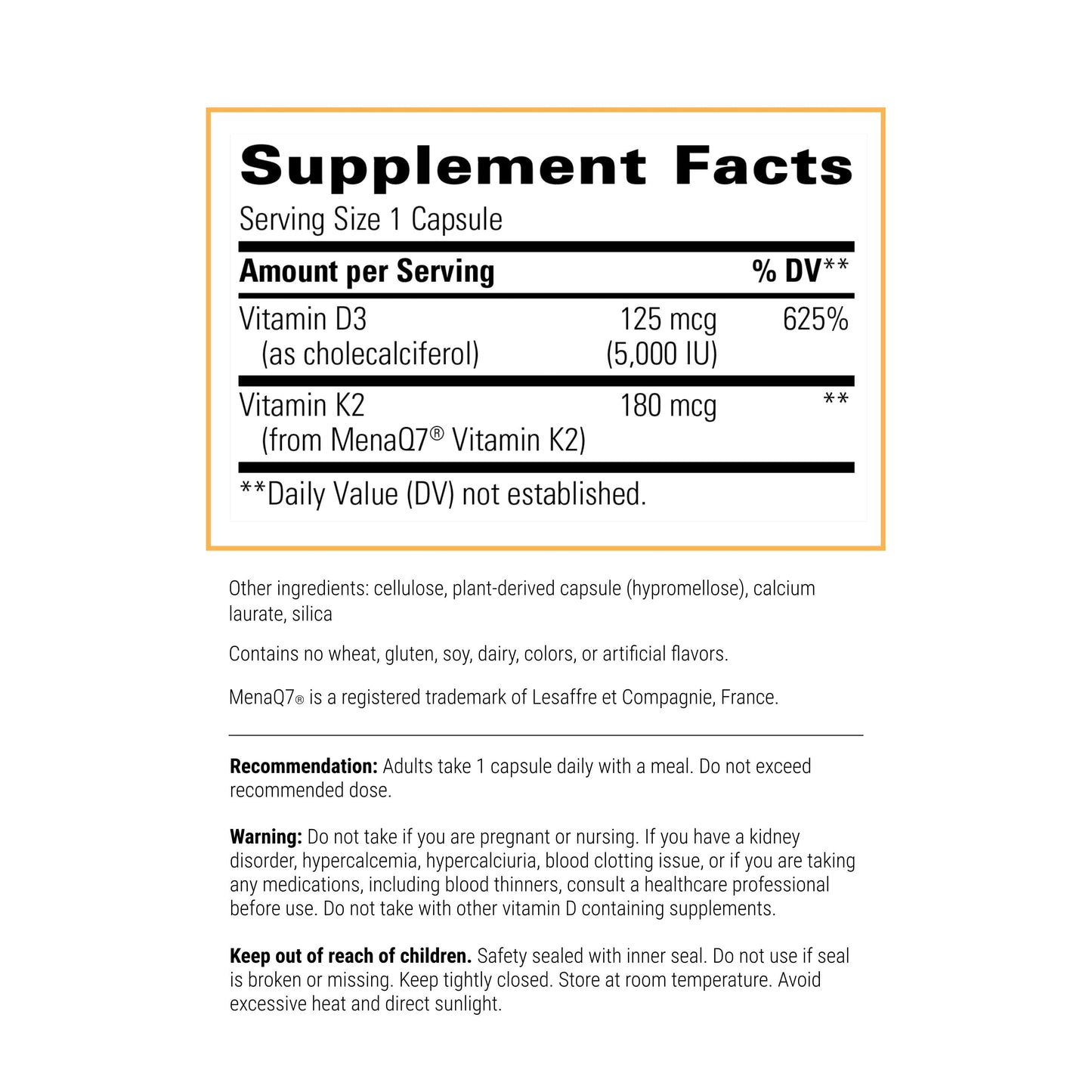 Integrative Therapeutics K2 + D3 – Heart Health & Bone Support | 60 Count