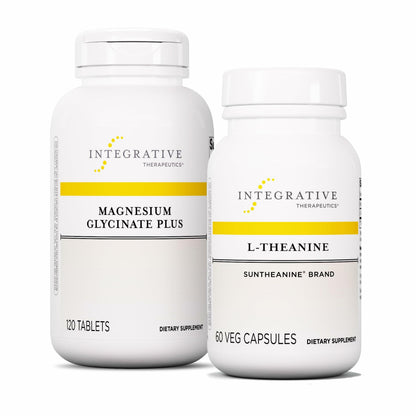 Integrative Therapeutics L-Theanine & Magnesium Glycinate Plus Bundle | Relaxation & Heart Support