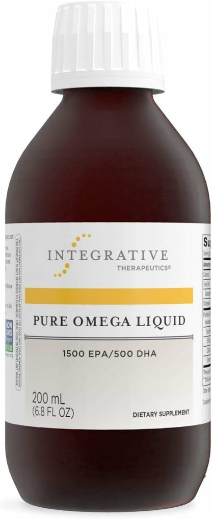 Integrative Therapeutics Pure Omega Liquid Lemon | 6.8 oz, 40 Servings - Heart Health