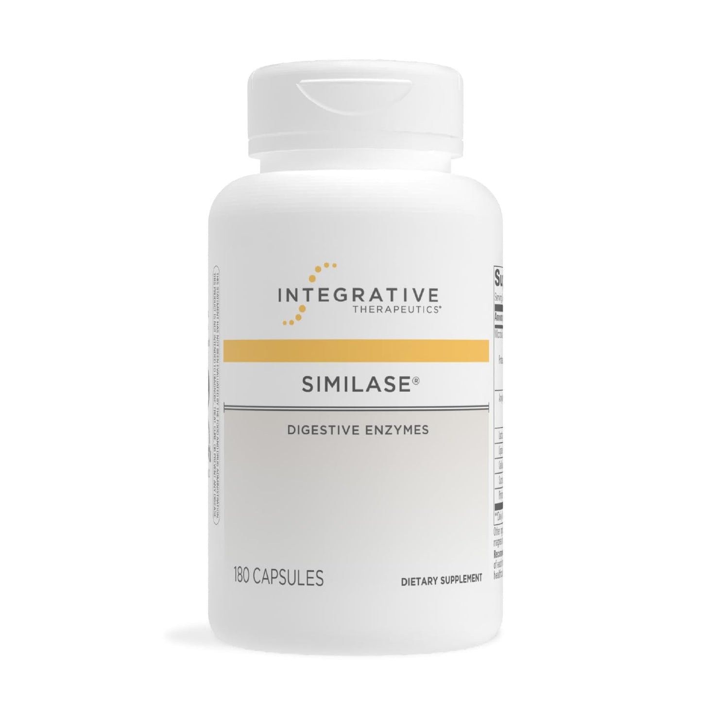 Integrative Therapeutics Similase – Digestive Enzyme Supplement for Adults, Dairy-Free & Vegan, 180 Count (90 Servings)