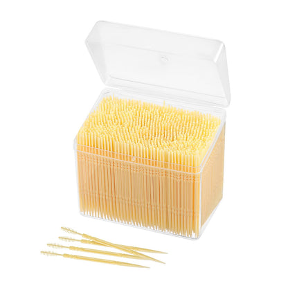 1000pcs Disposable Interdental Toothpicks - Portable Plastic Oral Cleaner (Random Color)