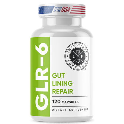 Intestinal Fortitude GLR-6 – Vegan Gut Lining Repair Supplement with L-Glutamine, Slippery Elm, Marshmallow