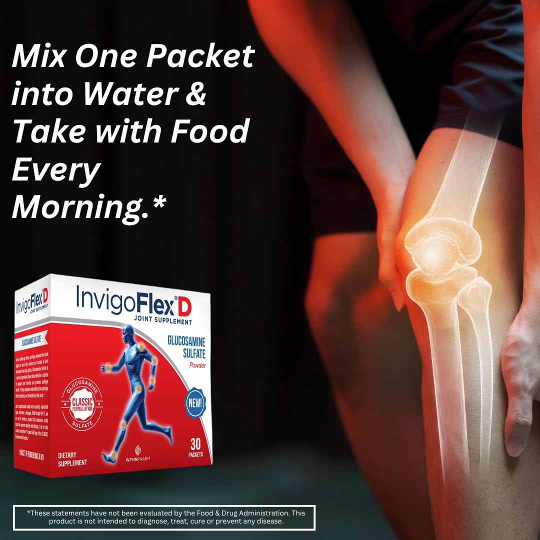 INVIGOFLEX 1500mg Glucosamine Sulfate - Premium Joint Support (60 Packets)