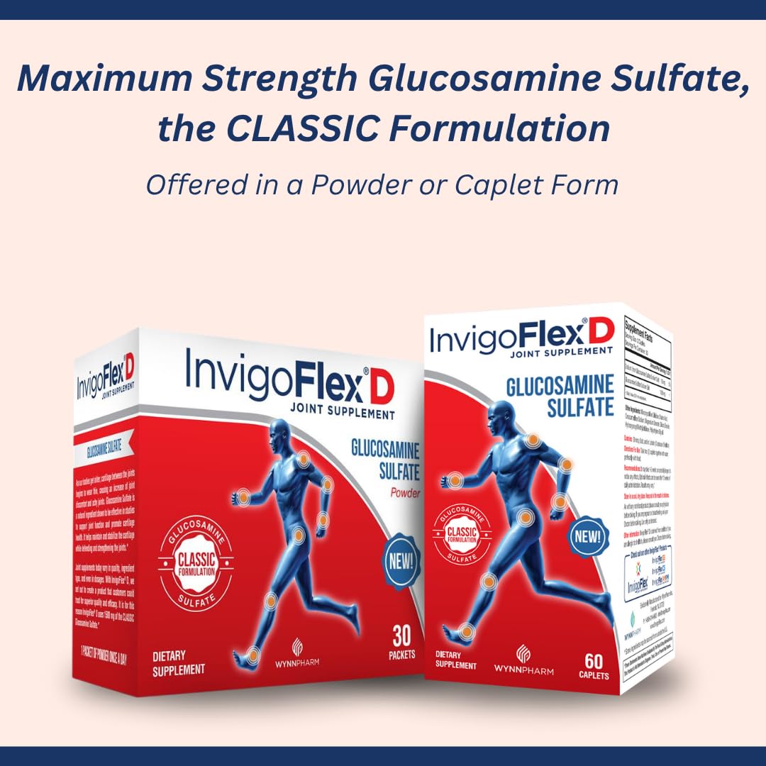 INVIGOFLEX 1500mg Glucosamine Sulfate - Premium Joint Support (60 Packets)