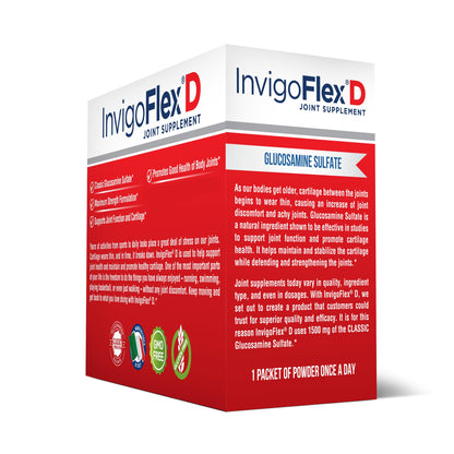 INVIGOFLEX® D - 1500mg Glucosamine Sulfate Powder (Classic) | Premium Joint Support – 30 Packets