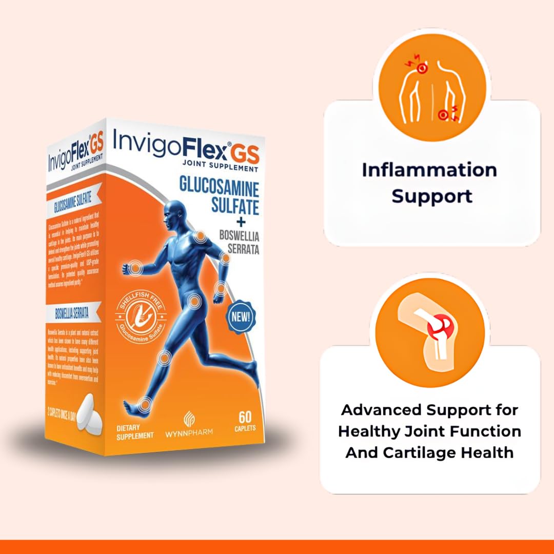 INVIGOFLEX GS Glucosamine Sulfate + Boswellia Serrata Shellfish Free