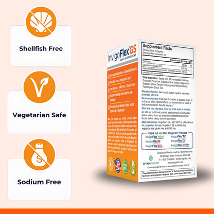 INVIGOFLEX GS Glucosamine Sulfate + Boswellia Serrata Shellfish Free