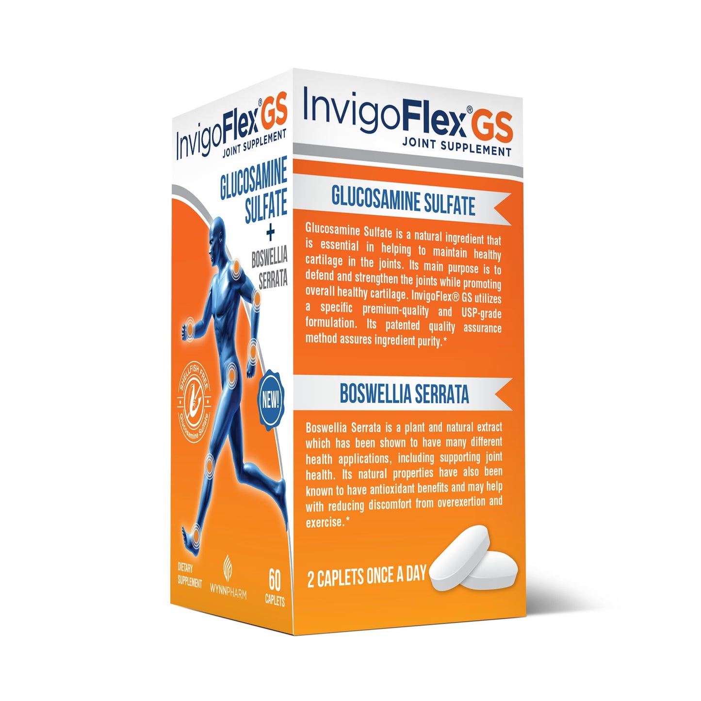 INVIGOFLEX GS Glucosamine Sulfate + Boswellia Serrata Shellfish Free
