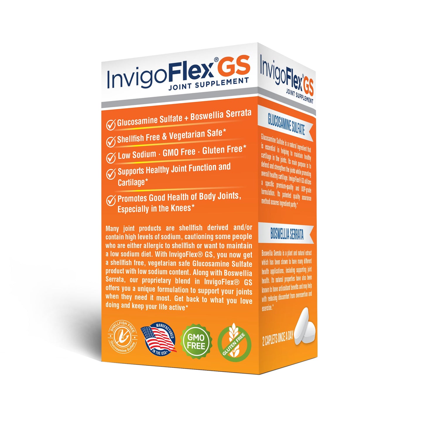 INVIGOFLEX GS Glucosamine Sulfate + Boswellia Serrata Shellfish Free