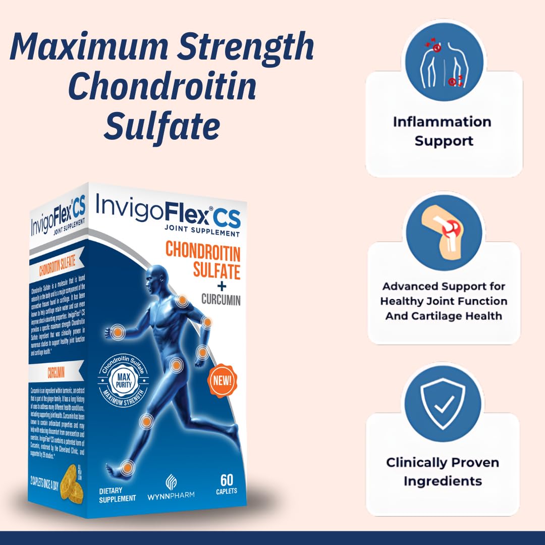 INVIGOFLEX® CS: Chondroitin Sulfate with Turmeric Curcumin – Premium Non-GMO Joint Supplement