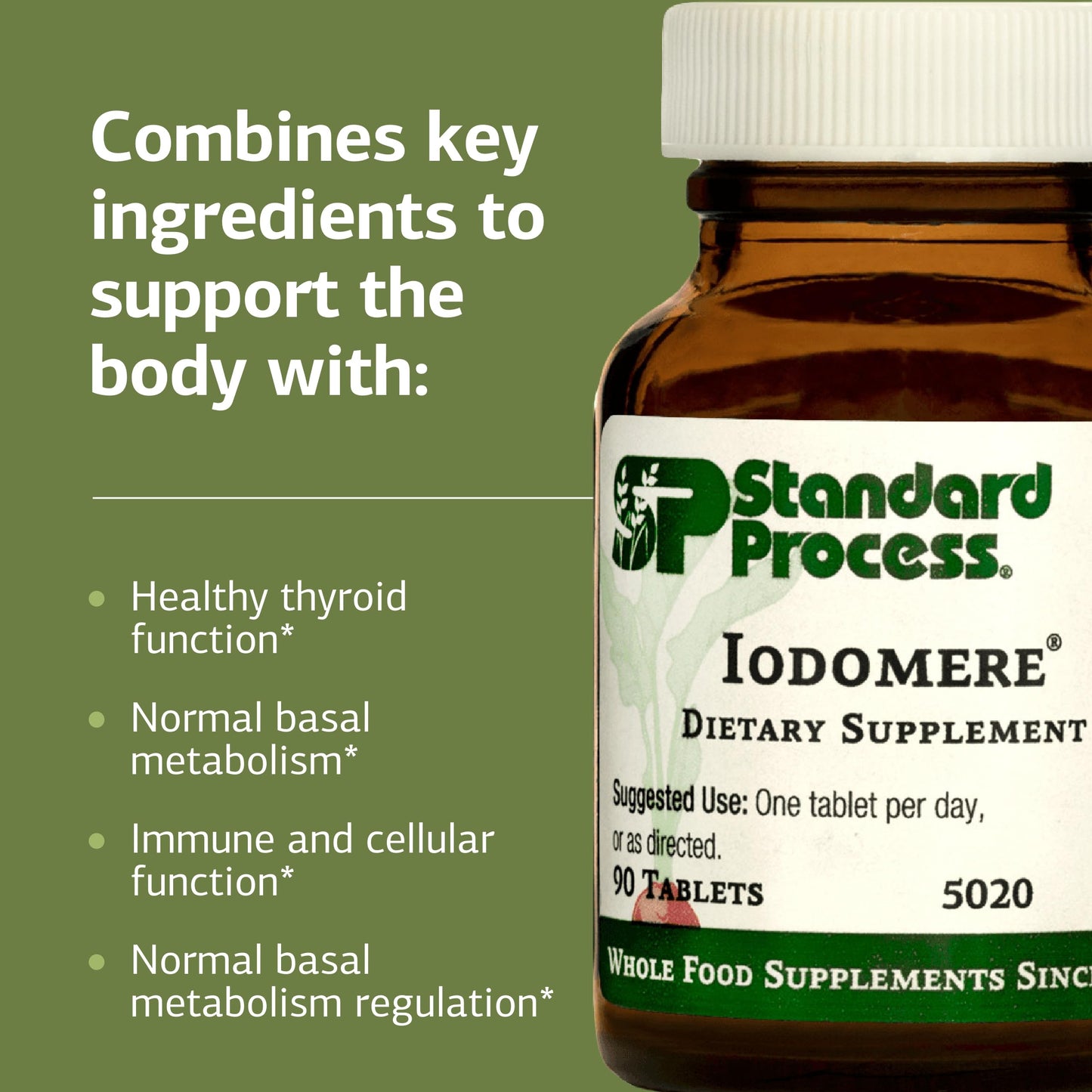Standard Process Iodomere - Thyroid & Metabolism Support | Gluten-Free 90 Tabs