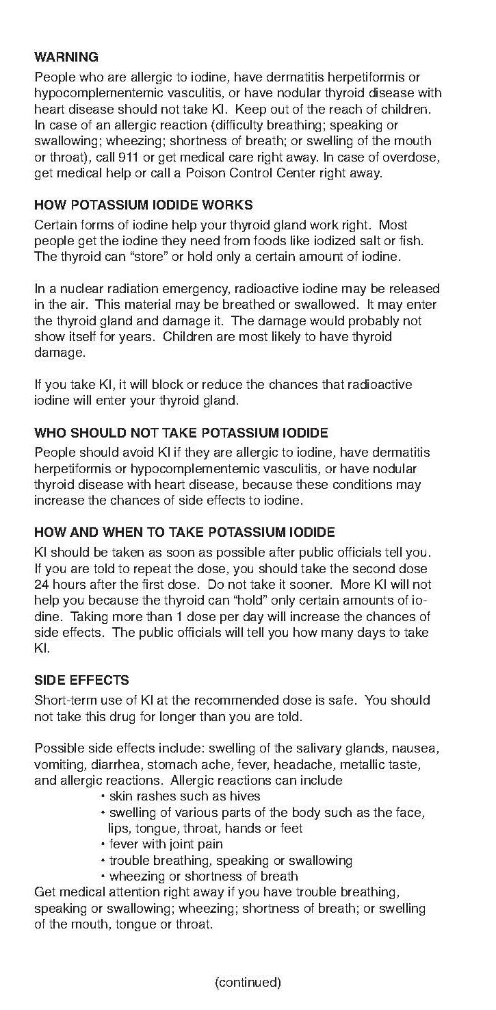 IOSAT Potassium Iodide 130 mg - 14 Tablets | Emergency Thyroid Protection