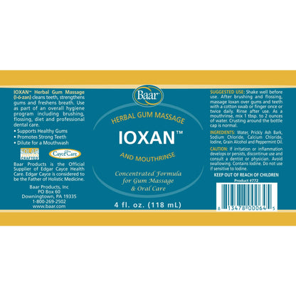 Baar Products - Ioxan Herbal Gum Massage - 4 oz | Oral Hygiene & Dental Health