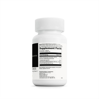 DAVINCI Labs Iron Bis-Glycinate – Gentle Iron for Women & Men | Vegan, 60 Vegetarian Capsules