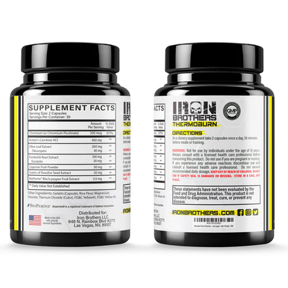 Iron Brothers Stimulant Free Fat Burner - Non-Stim Thermogenic Fat Burner (30 Day Supply)