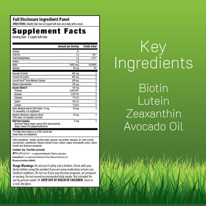 Irwin Naturals Biotin-6000-60 Liquid Soft-Gels – Hair, Skin & Nails Support | Pack of 2, 60 Servings