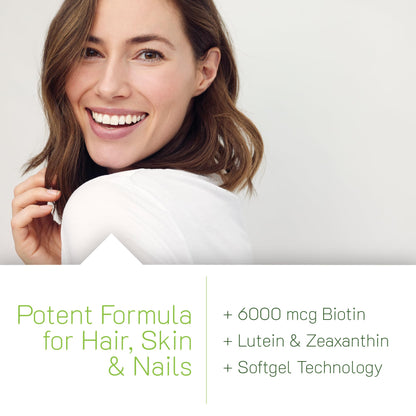 Irwin Naturals Biotin-6000-60 Liquid Soft-Gels – Hair, Skin & Nails Support | Pack of 2, 60 Servings