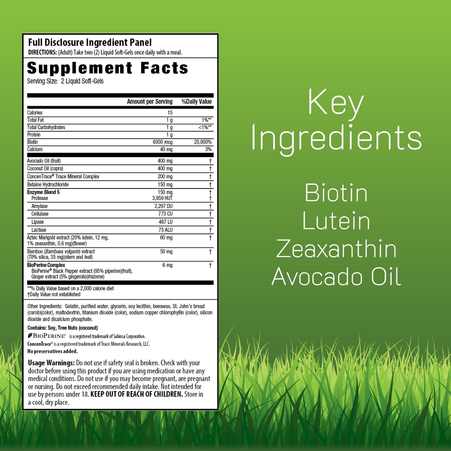 Irwin Naturals Biotin-6000-60 Liquid Soft-Gels – Hair, Skin & Nails Support | Pack of 2, 60 Servings